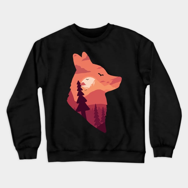 Wolf Crewneck Sweatshirt by mohamedayman1